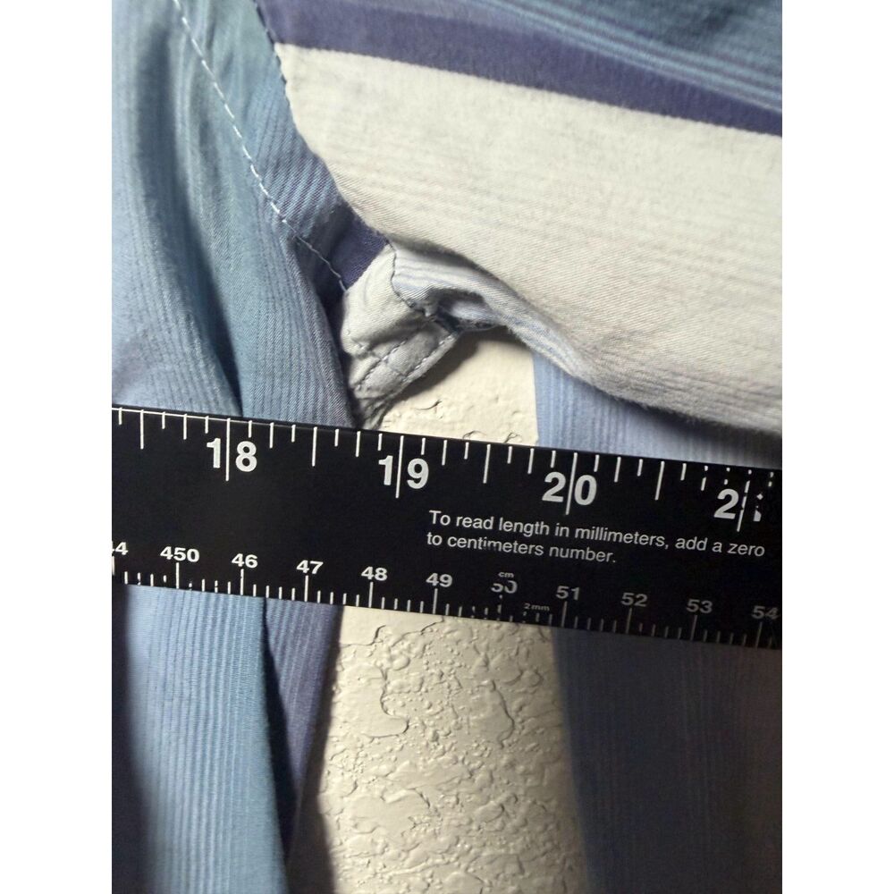 Ted Baker Long Sleeve Button Up Shirt Mens Size 3 Medium Blue Striped Cotton Top - Picture 7 of 10